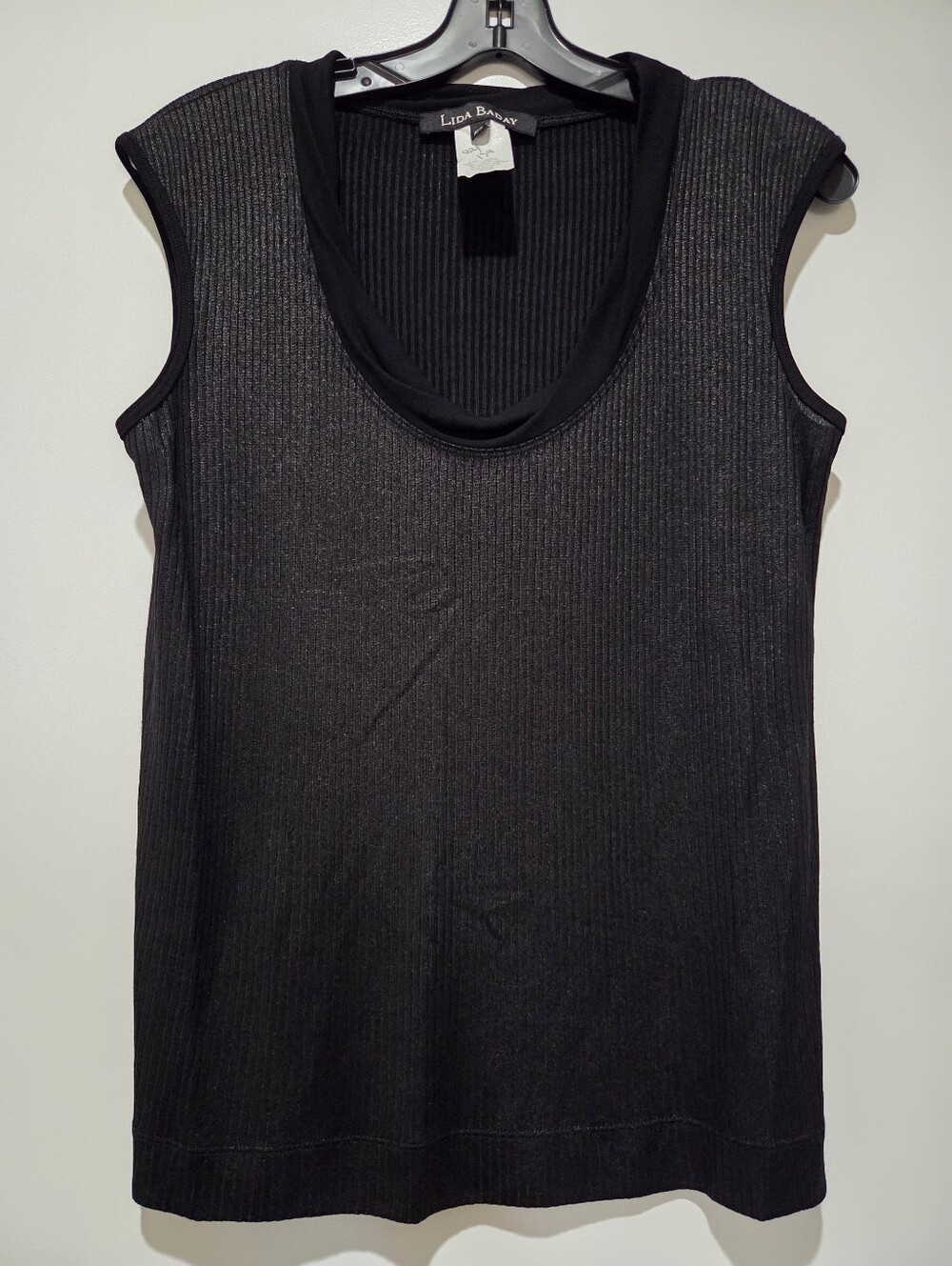 Lida Baday Sleeveless Ribbed Top, Black, Medium, NWOT